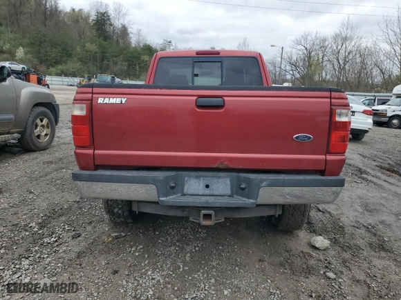2004 Ford Ranger XL Fleet with VIN 1FTZR45E14PB65707, listed as a Copart auction lot 50123165 with 111,409 mi miles and Salvage Title. Bid and sale history available at carsss.com. Image 6.