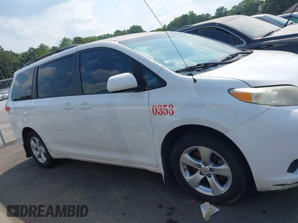 2012 Toyota Sienna LE AAS with VIN 5TDKK3DC5CS270609, listed as a IAAI auction lot 42602189 with 412,612 mi miles and . Bid and sale history available at DreamBid. Image 13.