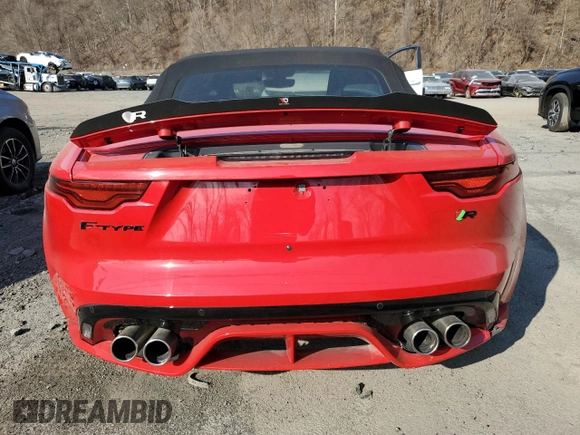 2022 Jaguar F-Type with VIN SAJD55FE3NCK77770, listed as a Copart auction lot 48916255 with Not Provided miles and Salvage Title. Bid and sale history available at DreamBid. Image 6.