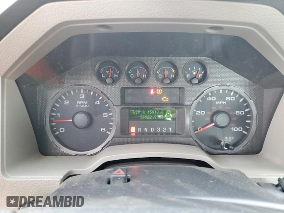 2010 Ford F-250 XL with VIN 1FTNF2B57AEB11030, listed as a Copart auction lot 84527444 with 59,922 mi miles and Salvage title. Bid and sale history available at DreamBid. Image 9.