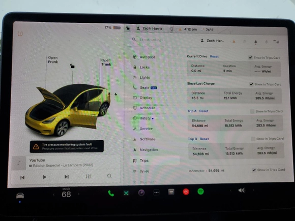 2021 Tesla Model Y Long Range z VIN 5YJYGDEE0MF299944, wystawiony jako Copart lot #55424295 z przebiegiem 54 698 mil mil oraz Szkoda całkowita • Salvage title. Historia ofert i sprzedaży dostępna na DreamBid. Obrazek 9.