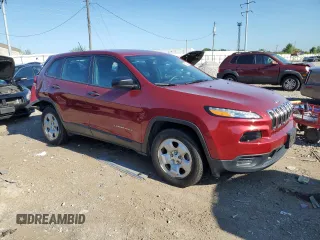 2017 Jeep Cherokee Sport with VIN 1C4PJMAS2HD217704, listed as a Copart auction lot 62503524 with 60,194 mi miles and Salvage Title. Bid and sale history available at carsss.com. Image 4.