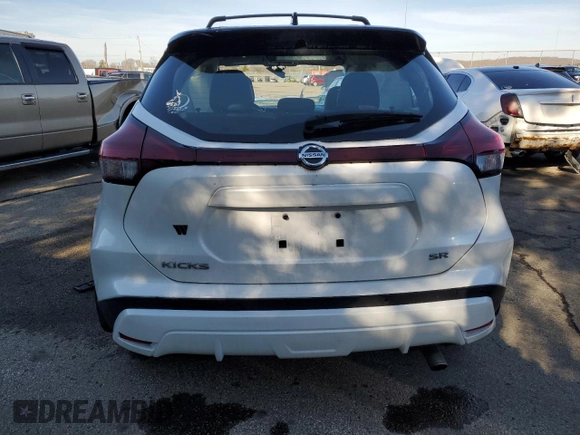 2021 Nissan Kicks SR with VIN 3N1CP5DV7ML499905, listed as a Copart auction lot 47287795 with 59,701 mi miles and Salvage Title. Bid and sale history available at carsss.com. Image 6.