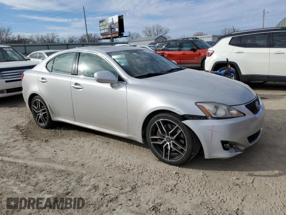 2007 Lexus IS 350 with VIN JTHBE262675012230, listed as a Copart auction lot 46686995 with 158,767 mi miles and Salvage Title. Bid and sale history available at DreamBid. Image 4.