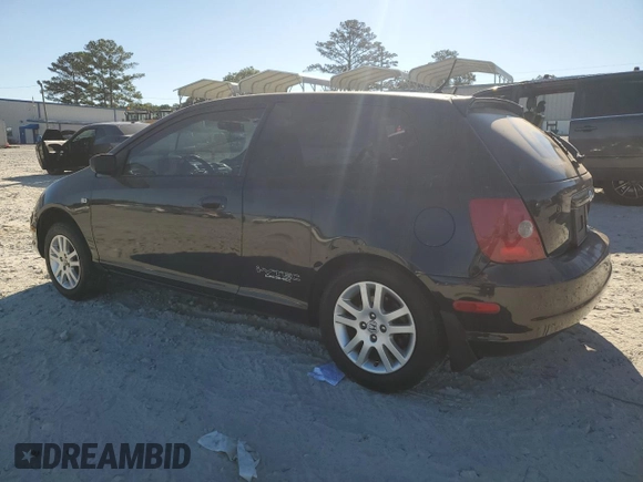 2002 Honda Civic Si with VIN SHHEP335X2U311044, listed as a Copart auction lot 75823094 with 216,126 mi miles and Salvage Title. Bid and sale history available at DreamBid. Image 2.