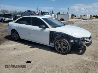 2021 Audi S4 Prestige with VIN WAUC4AF40MA013815, listed as a Copart auction lot 49335674 with 17,424 mi miles and Salvage Title. Bid and sale history available at carsss.com. Image 4.