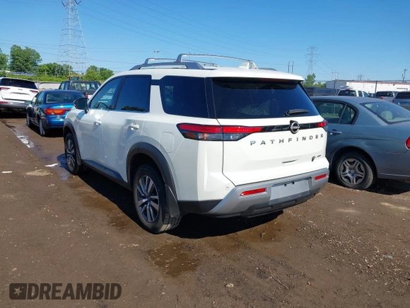 2023 Nissan Pathfinder SL with VIN 5N1DR3CCXPC273840, listed as a IAAI auction lot 42337002 with 34,963 mi miles and . Bid and sale history available at DreamBid. Image 3.