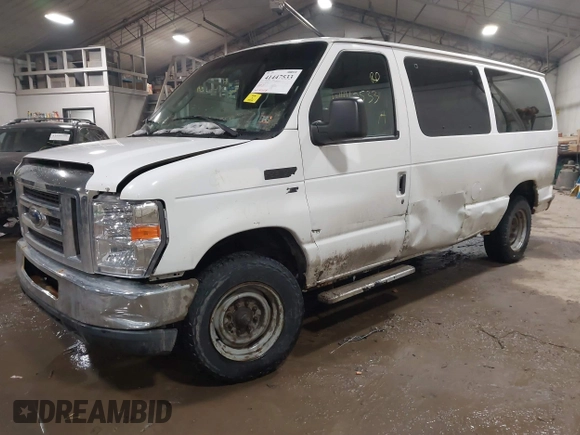 2011 Ford Econoline Passenger XL with VIN 1FBNE3BL7BDA48109, listed as a IAAI auction lot 41447533 with 325,568 mi miles. Bid and sale history available at carsss.com. Image 2.