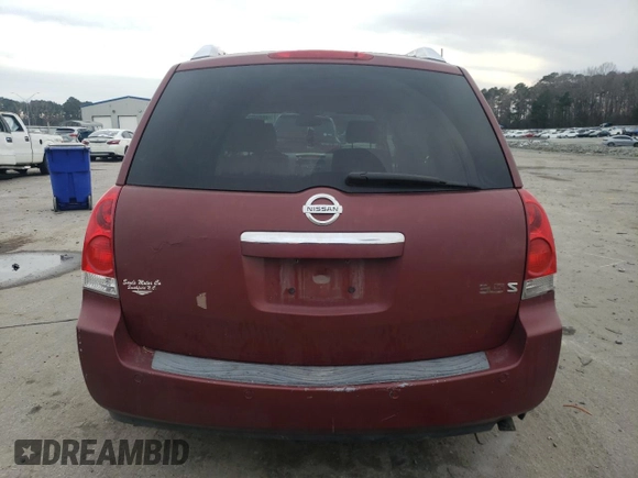 2007 Nissan Quest with VIN 5N1BV28U27N130688, listed as a Copart auction lot 42023765 with 219,621 mi miles and Salvage Title. Bid and sale history available at carsss.com. Image 6.