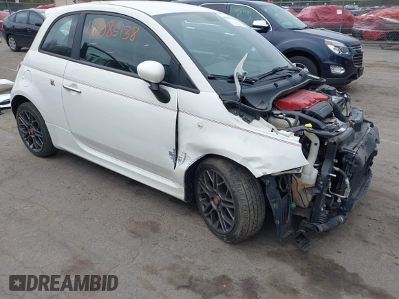 2015 FIAT 500 Abarth with VIN 3C3CFFFH1FT597459, listed as a IAAI auction lot 42085138 with 71,479 mi miles. Bid and sale history available at carsss.com. Image 1.