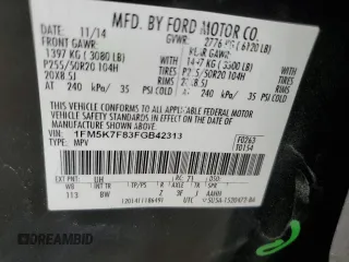 2015 Ford Explorer Limited z VIN 1FM5K7F83FGB42313, wystawiony jako Copart lot #53637655 z przebiegiem 200 832 mil mil oraz Szkoda całkowita • Salvage title. Historia ofert i sprzedaży dostępna na DreamBid. Obrazek 13.