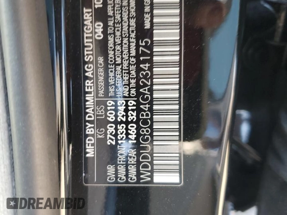 2016 Mercedes-Benz S 550 with VIN WDDUG8CB4GA234175, listed as a Copart auction lot 71807734 with 127,620 mi miles and Salvage Title. Bid and sale history available at carsss.com. Image 15.