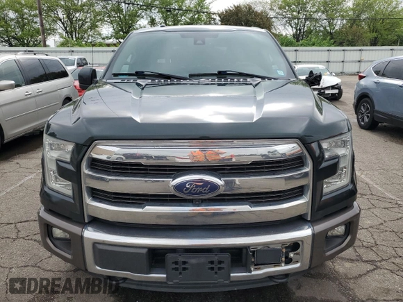2015 Ford F-150 XLT with VIN 1FTEW1EGXFFC82332, listed as a Copart auction lot 55688605 with 127,679 mi miles and Salvage Title. Bid and sale history available at carsss.com. Image 5.