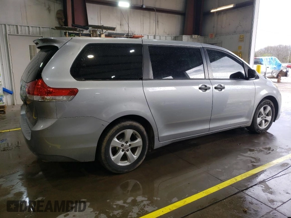 2011 Toyota Sienna with VIN 5TDZK3DC0BS112689, listed as a Copart auction lot 51651395 with 176,124 mi miles and Salvage Title. Bid and sale history available at carsss.com. Image 3.