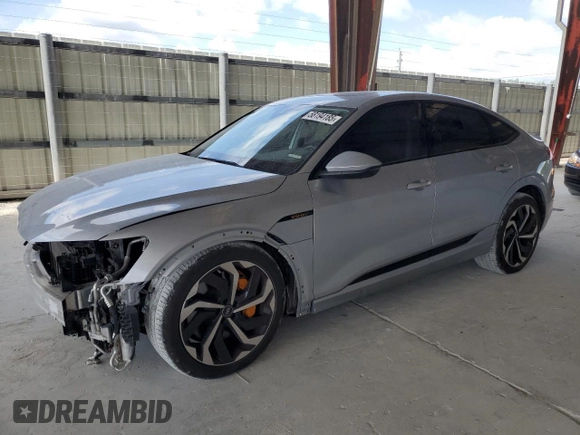 2022 Audi e-tron Sportback Premium Plus with VIN WA12AAGE0NB037794, listed as a Copart auction lot 58194185 with 17,615 mi miles and Non repairable. Bid and sale history available at DreamBid. Image 1.