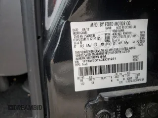 2012 Ford F-350 XL with VIN 1FT8W3DT4CEC91231, listed as a Copart auction lot 41620685 with 61,447 mi miles and Salvage Title. Bid and sale history available at DreamBid. Image 12.