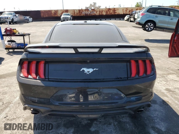 2019 Ford Mustang EcoBoost with VIN 1FA6P8TH7K5181406, listed as a Copart auction lot 52205595 with 58,591 mi miles and Salvage Title. Bid and sale history available at carsss.com. Image 6.