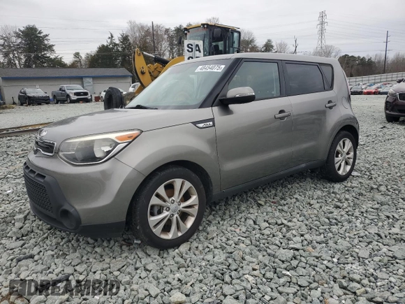 2014 Kia Soul + with VIN KNDJP3A56E7006816, listed as a Copart auction lot 48454075 with 91,434 mi miles and Salvage Title. Bid and sale history available at carsss.com. Image 1.