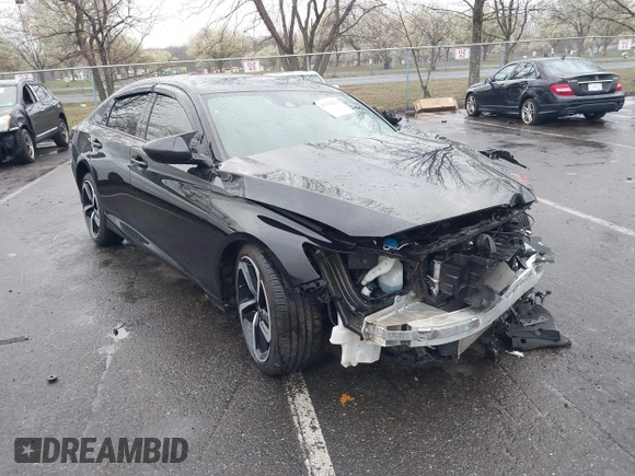 2021 Honda Accord Sport with VIN 1HGCV2F33MA002015, listed as a IAAI auction lot 41934218 with 38,687 mi miles and . Bid and sale history available at DreamBid. Image 1.