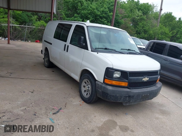 2013 Chevrolet Express Cargo with VIN 1GCSGAFX9D1179458, listed as a IAAI auction lot 42095702 with 212,186 mi miles and . Bid and sale history available at DreamBid. Image 1.