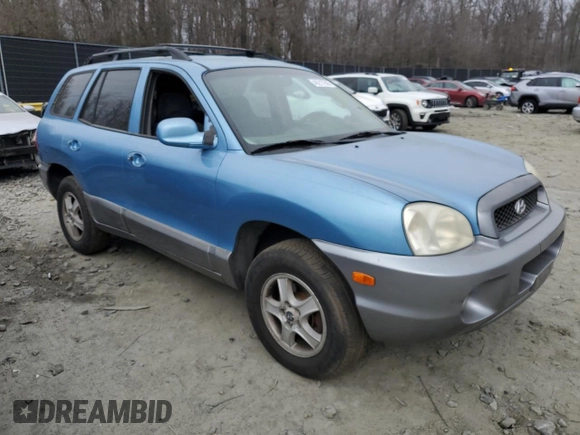 2003 Hyundai Santa Fe GLS with VIN KM8SC73D53U525667, listed as a Copart auction lot 46217945 with 160,469 mi miles and Salvage Title. Bid and sale history available at carsss.com. Image 4.