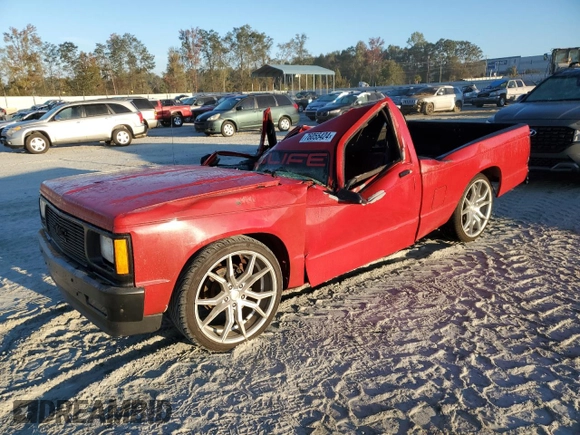 1992 GMC Sonoma with VIN 1GTCS14R2N8519033, listed as a Copart auction lot 76055424 with Not Provided miles and Salvage Title. Bid and sale history available at DreamBid. Image 1.