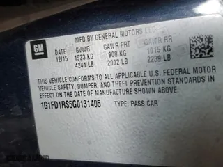 2016 Chevrolet Camaro 2LT with VIN 1G1FD1RS5G0131405, listed as a Copart auction lot 47801885 with 112,507 mi miles and Salvage Title. Bid and sale history available at carsss.com. Image 12.