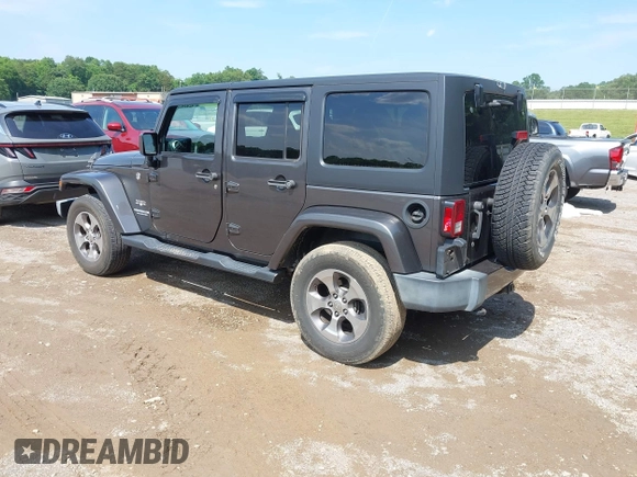 2016 Jeep Wrangler Unlimited Sahara with VIN 1C4BJWEG7GL340074, listed as a IAAI auction lot 42434763 with 81,095 mi miles and . Bid and sale history available at DreamBid. Image 3.