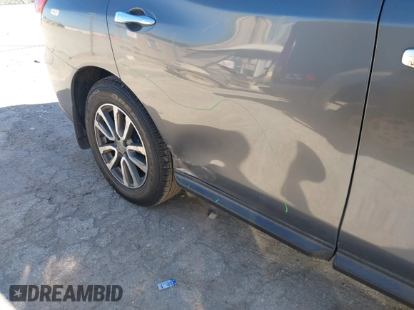 2016 Nissan Pathfinder S with VIN 5N1AR2MNXGC624565, listed as a IAAI auction lot 41213601 with 109,603 mi miles and . Bid and sale history available at DreamBid. Image 6.