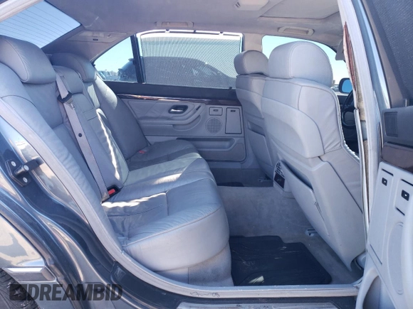 1999 BMW 7 Series 740il with VIN WBAGH8335XDP05338, listed as a Copart auction lot 89114855 with 156,049 mi miles and Salvage Title. Bid and sale history available at carsss.com. Image 10.