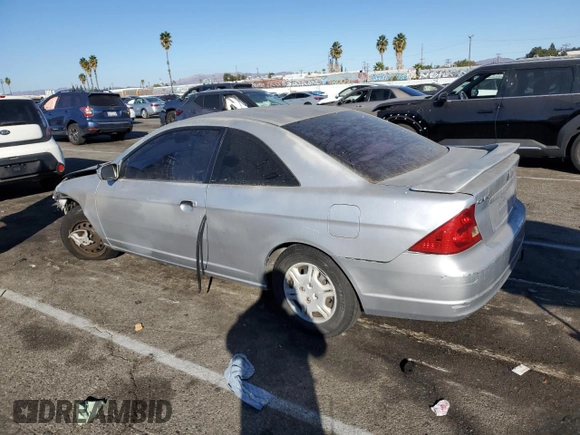 2001 Honda Civic LX with VIN 1HGEM21581L007005, listed as a Copart auction lot 80998594 with 0 mi miles and Salvage Title. Bid and sale history available at carsss.com. Image 2.