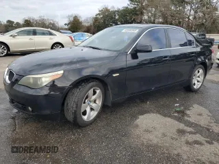 2005 BMW 5 Series 530i with VIN WBANA73565B814472, listed as a Copart auction lot 43990365 with 102,648 mi miles and Salvage Title. Bid and sale history available at carsss.com. Image 1.
