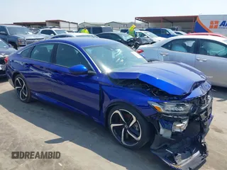 2020 Honda Accord Sport with VIN 1HGCV1F35LA055954, listed as a IAAI auction lot 42281119 with 18,424 mi miles and . Bid and sale history available at DreamBid. Image 1.