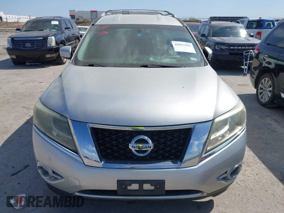 2015 Nissan Pathfinder S with VIN 5N1AR2MNXFC624659, listed as a IAAI auction lot 42033206 with 170,773 mi miles and . Bid and sale history available at DreamBid. Image 12.