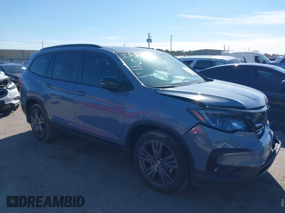 2022 Honda Pilot Sport z VIN 5FNYF5H34NB016711, wystawiony jako IAAI lot #41175815 z przebiegiem 28 635 mil mil oraz . Historia ofert i sprzedaży dostępna na DreamBid. Obrazek 1.