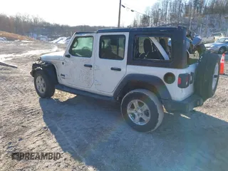2021 Jeep Wrangler Unlimited Sport S with VIN 1C4HJXDG8MW841292, listed as a IAAI auction lot 41431503 with Not Provided miles and . Bid and sale history available at DreamBid. Image 3.