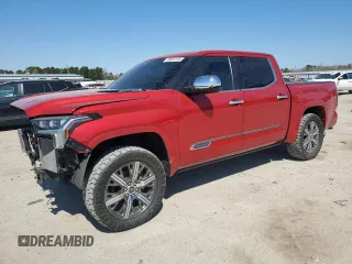 2022 Toyota Tundra Capstone Hybrid with VIN 5TFVC5DB1NX010962, listed as a Copart auction lot 50630705 with 37,566 mi miles and Salvage title. Bid and sale history available at DreamBid. Image 1.