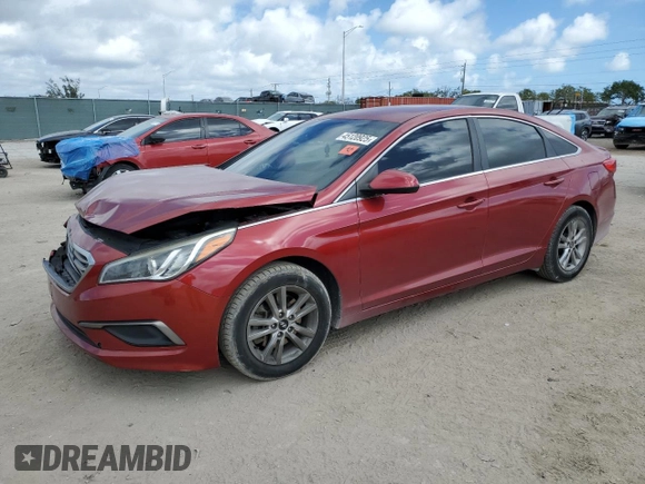 2016 Hyundai Sonata SE z VIN 5NPE24AF3GH307704, wystawiony jako Copart lot #45120925 z przebiegiem 126 347 mil mil oraz Szkoda całkowita • Salvage title. Historia ofert i sprzedaży dostępna na DreamBid. Obrazek 1.