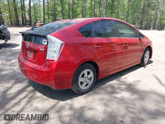2011 Toyota Prius I with VIN JTDKN3DU9B5319489, listed as a IAAI auction lot 42062283 with 201,317 mi miles. Bid and sale history available at carsss.com. Image 4.