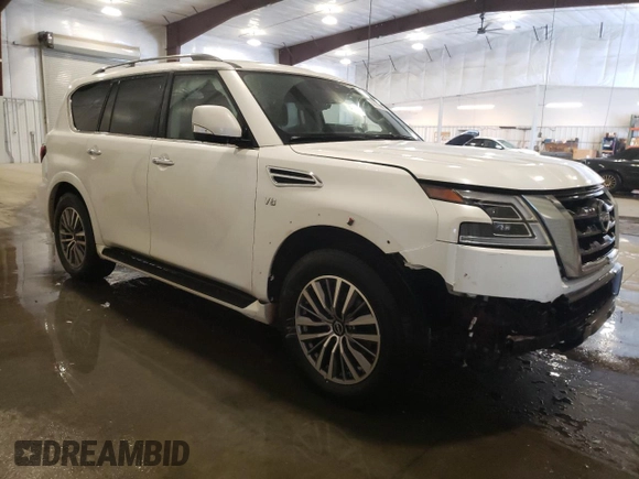2022 Nissan Armada SV with VIN JN8AY2AD3N9675519, listed as a Copart auction lot 88018885 with 75,802 mi miles and Salvage Title. Bid and sale history available at carsss.com. Image 4.