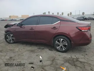 2020 Nissan Sentra SV with VIN 3N1AB8CVXLY243669, listed as a Copart auction lot 53993885 with 76,084 mi miles and Salvage Title. Bid and sale history available at DreamBid. Image 2.