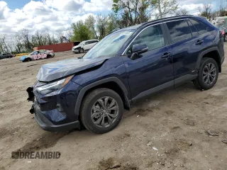 2025 Toyota RAV4 Hybrid XLE Premium with VIN 2T3B6RFV1SW087405, listed as a Copart auction lot 53316665 with 2,458 mi miles and Salvage title. Bid and sale history available at DreamBid. Image 1.