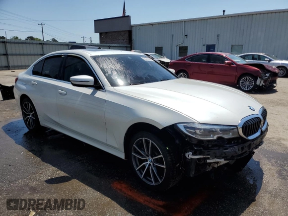 2021 BMW 3 Series 330i xDrive with VIN 3MW5R7J01M8B48136, listed as a Copart auction lot 52376245 with 47,411 mi miles and Salvage Title. Bid and sale history available at carsss.com. Image 4.