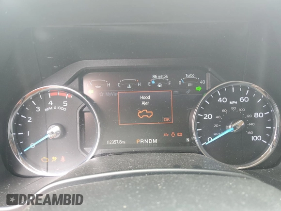 2021 Ford F-250 XL with VIN 1FT7W2BT2MEC56357, listed as a Copart auction lot 58134025 with 112,357 mi miles and Salvage title. Bid and sale history available at DreamBid. Image 9.