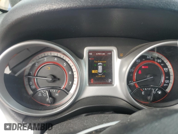 2012 Dodge Journey Crew with VIN 3C4PDCDG1CT399343, listed as a Copart auction lot 53610425 with 47,681 mi miles and Salvage title. Bid and sale history available at DreamBid. Image 9.