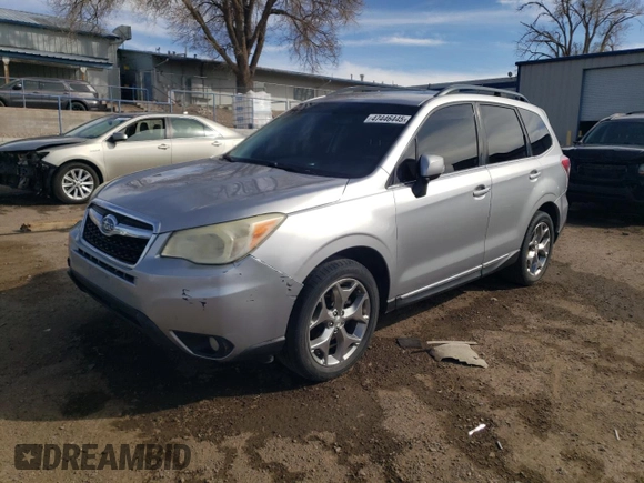 2015 Subaru Forester Touring z VIN JF2SJAUC2FH540784, wystawiony jako Copart lot #47446445 z przebiegiem 231 005 mil mil oraz Szkoda całkowita • Salvage title. Historia ofert i sprzedaży dostępna na DreamBid. Obrazek 1.