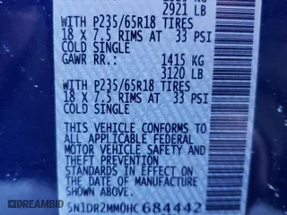 2017 Nissan Pathfinder S with VIN 5N1DR2MM0HC684442, listed as a Copart auction lot 88312415 with 123,507 mi miles and Salvage Title. Bid and sale history available at carsss.com. Image 13.