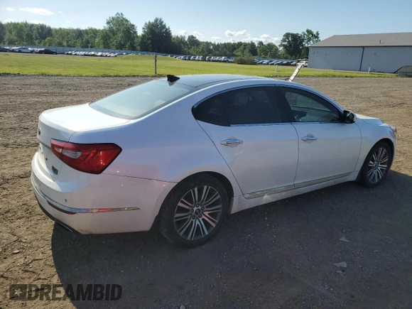 2014 Kia Cadenza Premium with VIN KNALN4D75E5139674, listed as a Copart auction lot 63929454 with 155,446 mi miles and Clean Title. Bid and sale history available at carsss.com. Image 3.