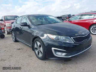 2013 Kia Optima Hybrid EX with VIN KNAGM4AD3D5046911, listed as a IAAI auction lot 41505332 with 85,305 mi miles. Bid and sale history available at carsss.com. Image 1.