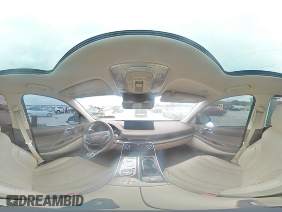 2021 Genesis GV80 with VIN KMUHCESC9MU064855, listed as a Copart auction lot 82593724 with 111,456 mi miles and Salvage title. Bid and sale history available at DreamBid. Image 14.